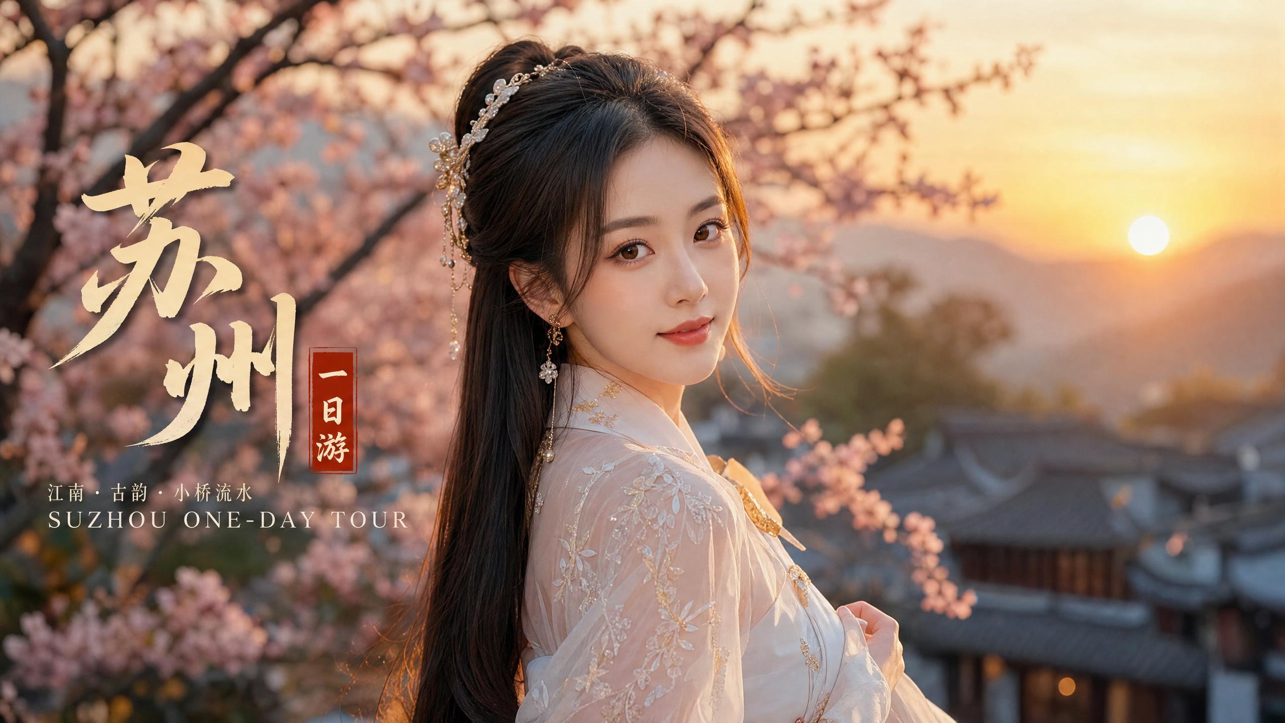 寸止挑战-寸止挑战视频演示：江南春日写真·汉服与樱花的邂逅
